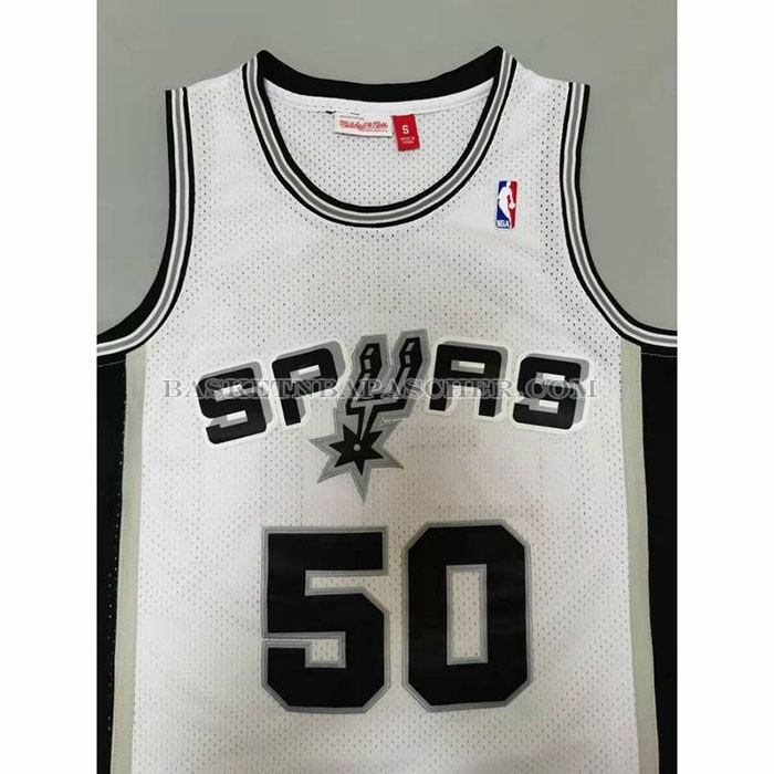 Maillot San Antonio Spurs David Robinson NO 50 Mitchell & Ness 1998-99 Blanc
